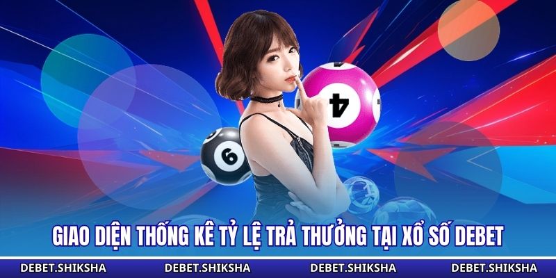 Giao diện thống kê tỷ lệ trả thưởng tại xổ số Debet